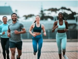 people running as part of exercise