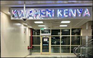 kenyatta airporrt exit terminal sighn