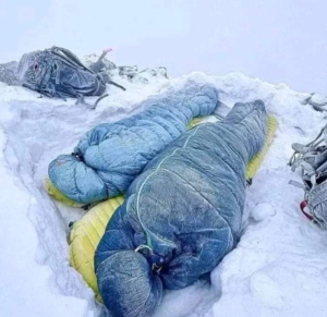 Frozen bodies on Mt. Everest