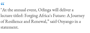 A statement of what Onyango said