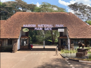 The Nairobi National Park gate