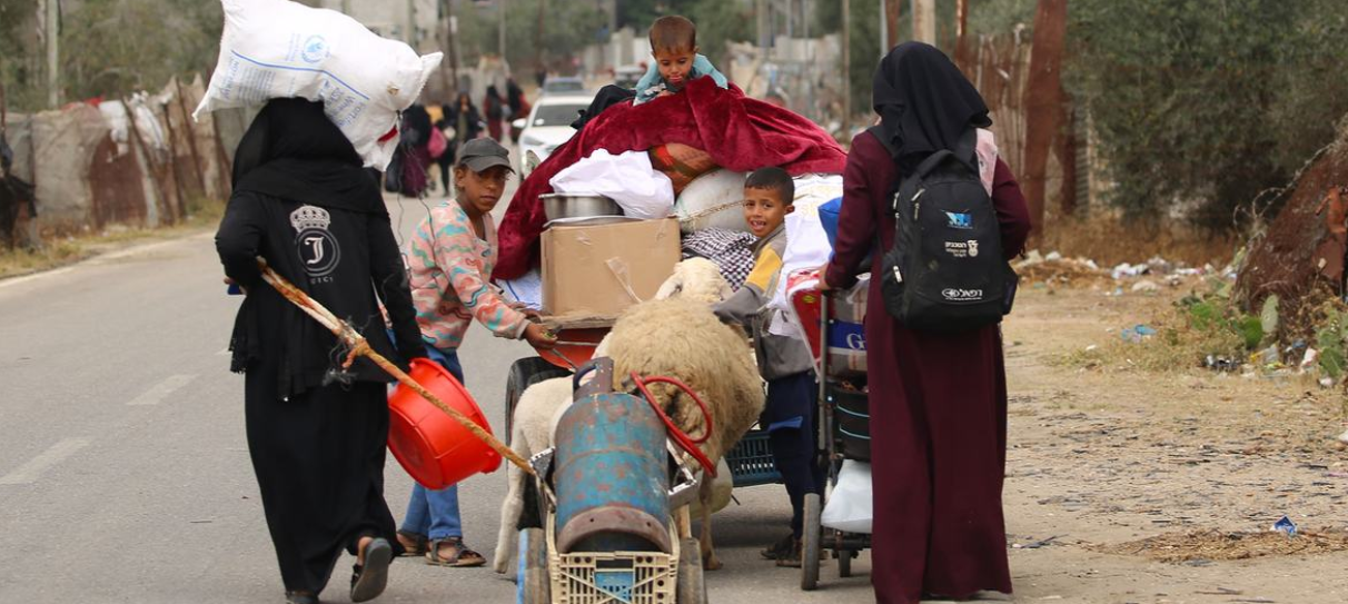 Palestinians fleeding to Rafah