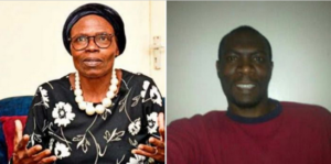 Veteran journalist Dorothy Kweyu (left) and her son stephen bertrand munyakho.