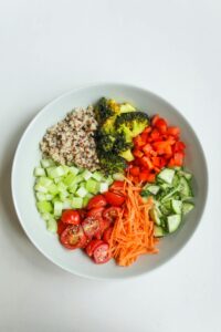 Plate full of vegetables