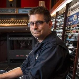 Steve Albini in his studio