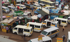 Matatus in a bus stop