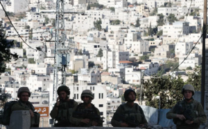 Israeli Soldiers Guarding a Jewish Settlement