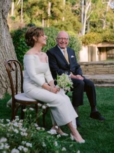 Mogul Rupert Murdoch and wife laughing